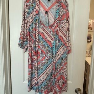 Colorful Patterned slip and robe  Set